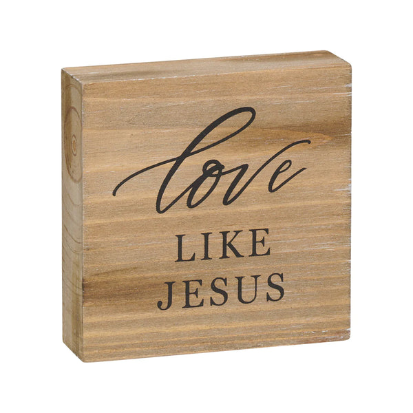 jesus　Providence P-3LD AB box + 2LOOP Love Like Jesus Wood Block - the olde farmstead