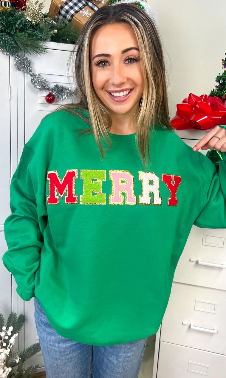 Merry Chenille Graphic Sweatshirt