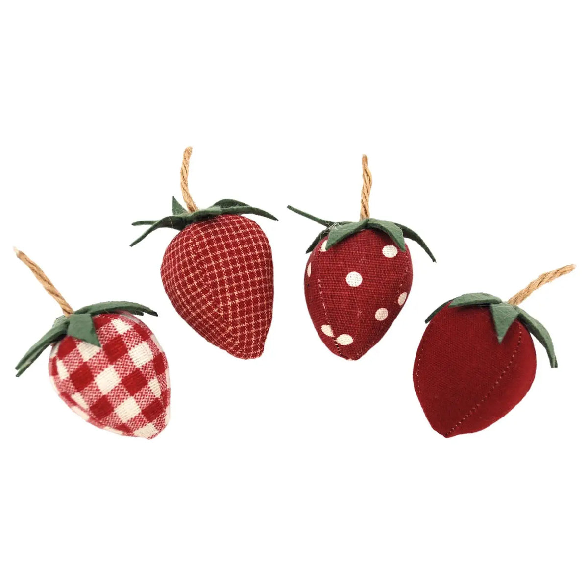 Fabric Strawberries - Set of 4