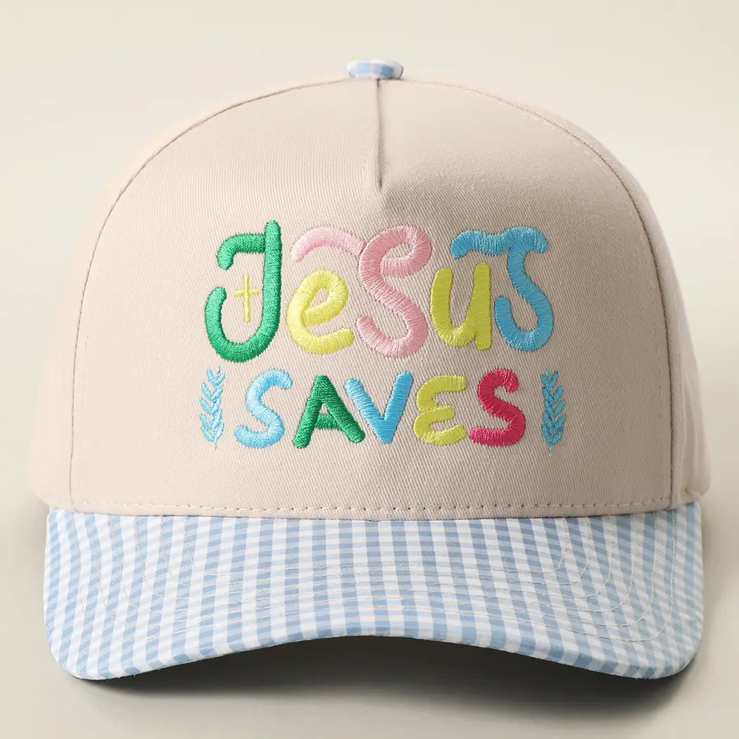 Jesus Saves Trucker Hat - Blue