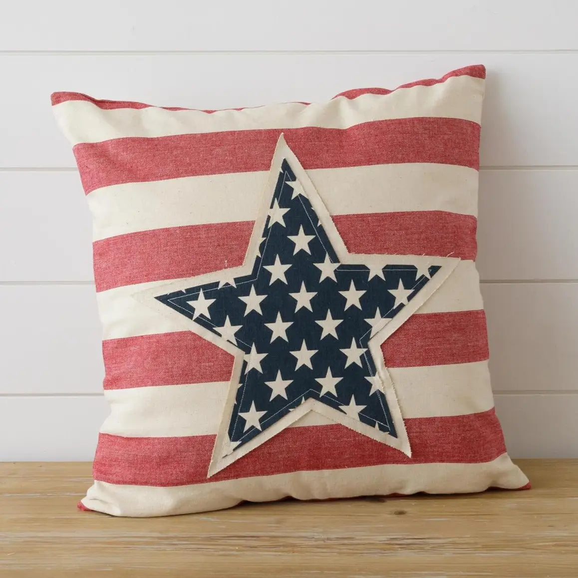 Star Patch and Stripes Pillow
