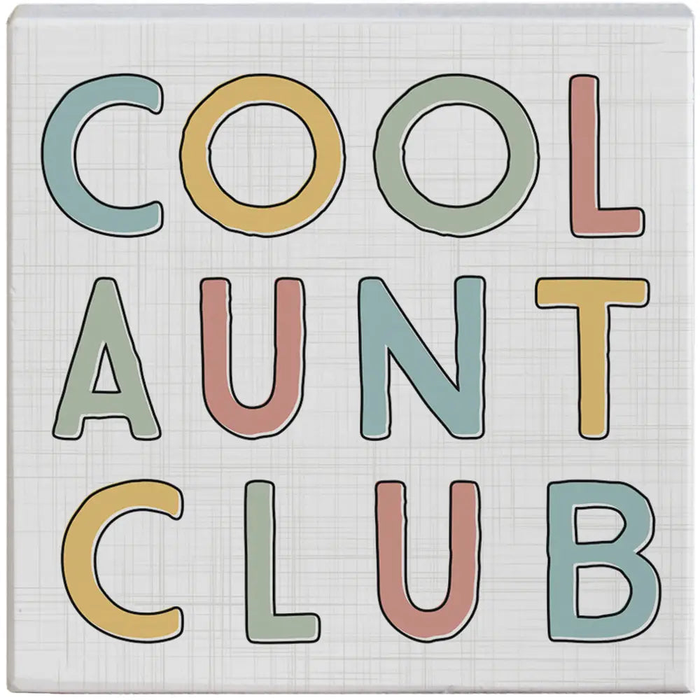 Cool Aunt Club Gift-A-Block