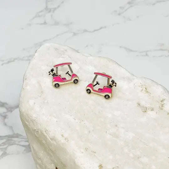 Golf Cart Stud Earrings
