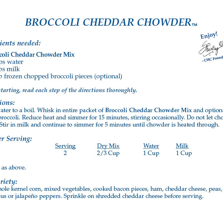 Broccoli Cheddar Chowder Mix