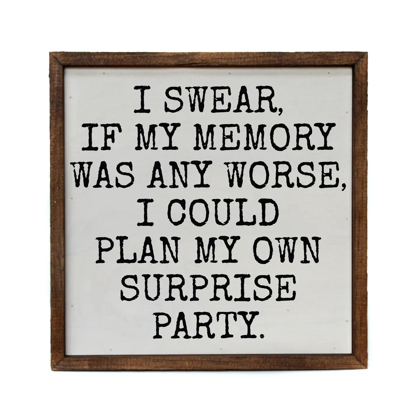 Plan my own surprise party framed sign