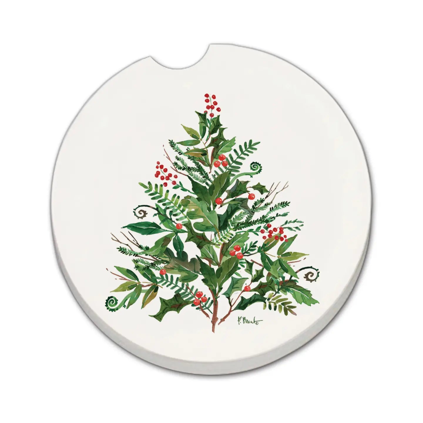 Peppermint Tree Car Coaster