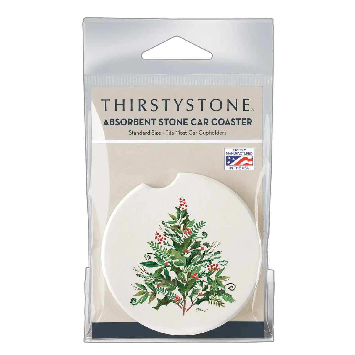 Peppermint Tree Car Coaster