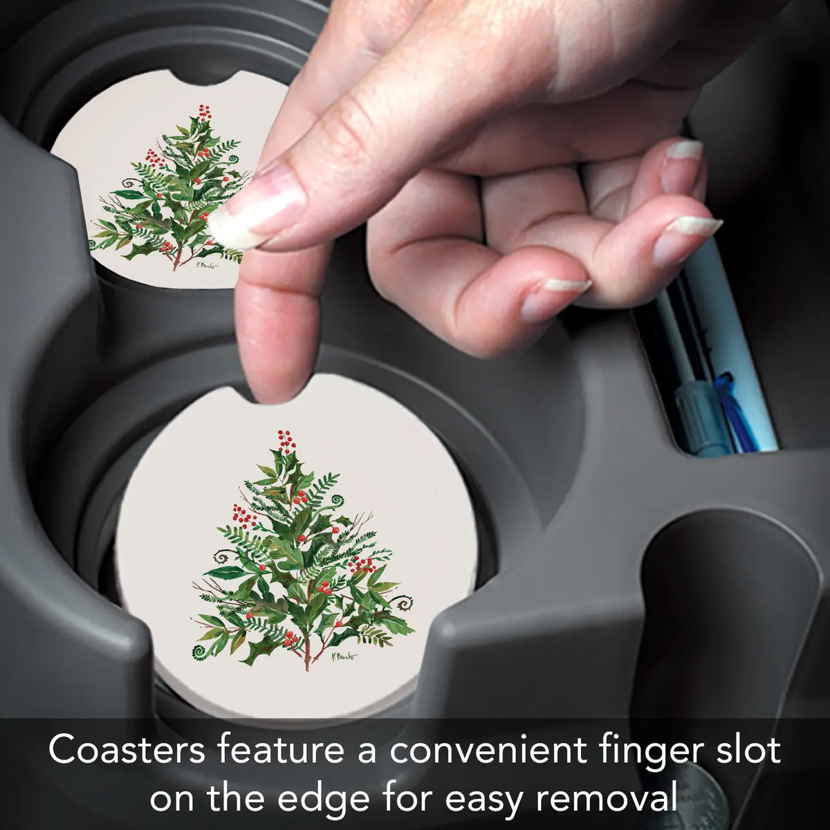 Peppermint Tree Car Coaster