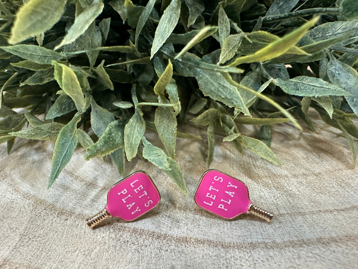Pickleball Let’s Play Stud Earrings - Two Colors