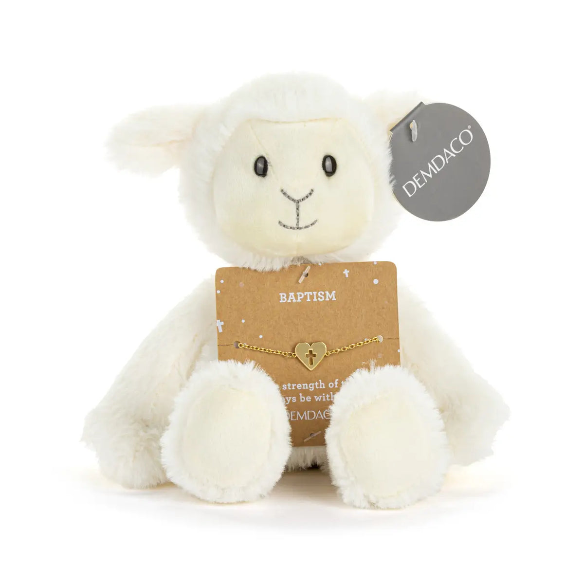 Baptism Lamb + Bracelet Set