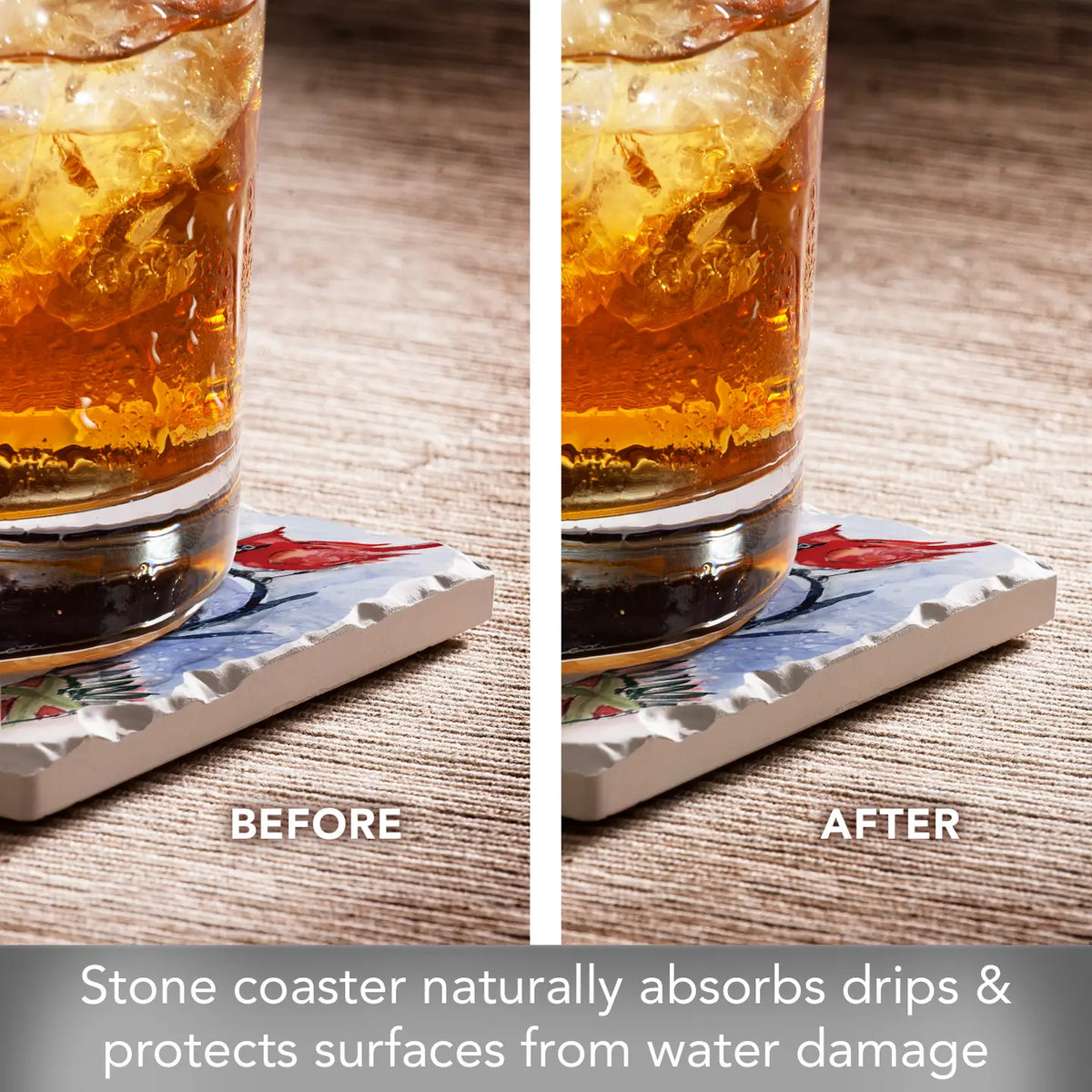 Snowman Diamond Plaid Coaster