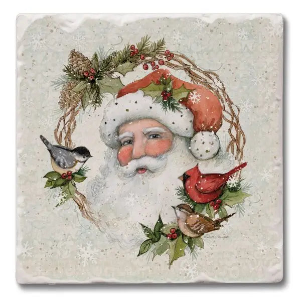 Winter Forest Santa Coaster