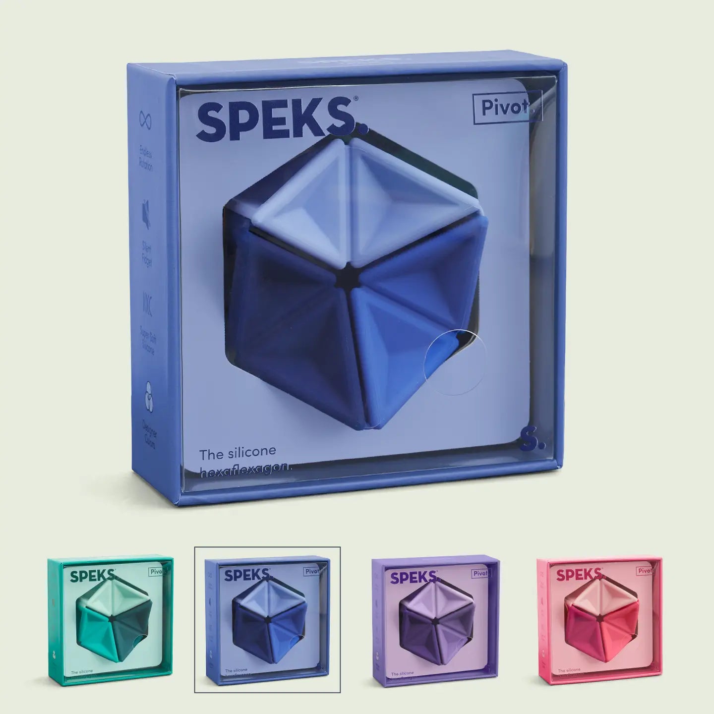 Speks Pivot Silicone Flexagon - 4 Colors