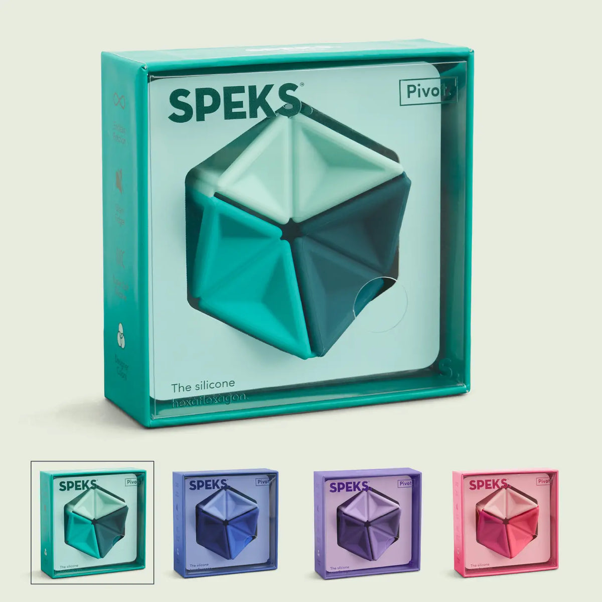 Speks Pivot Silicone Flexagon - 4 Colors