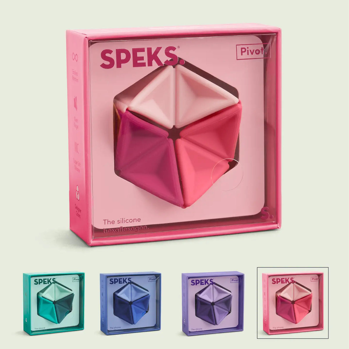 Speks Pivot Silicone Flexagon - 4 Colors