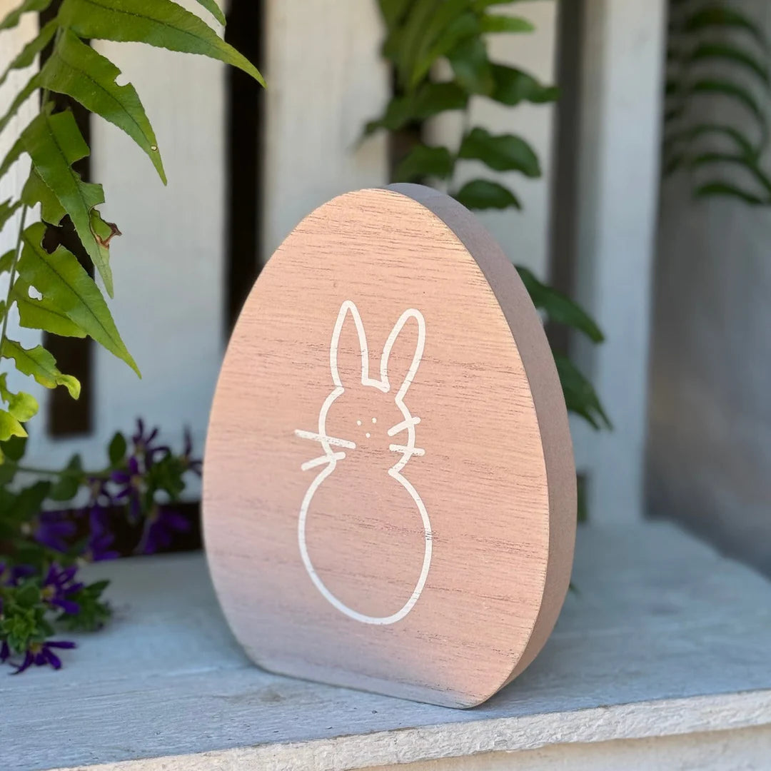 Large pink bunny egg