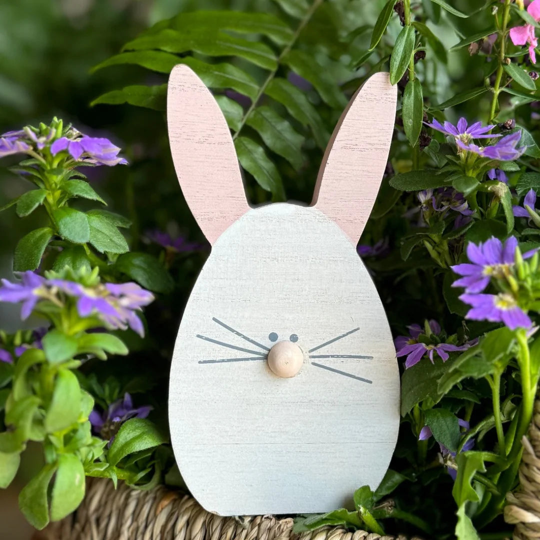 White & Pink Egg Bunny