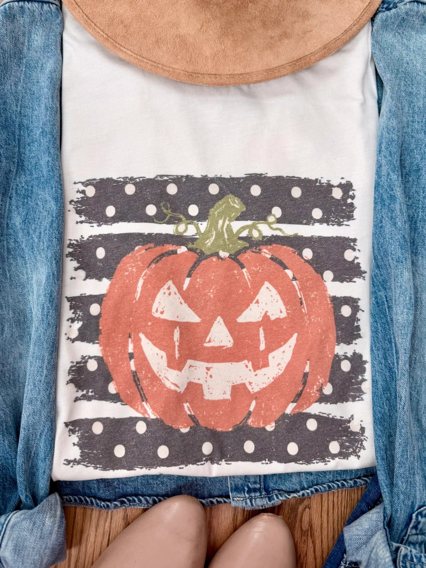 Polka Dot Pumpkin Graphic Tee