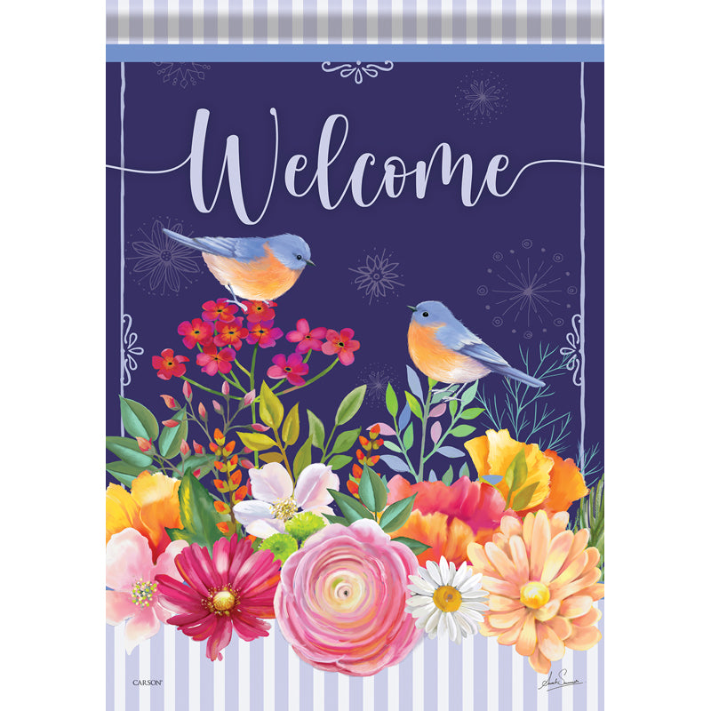 Bluebird Friends Garden Flag