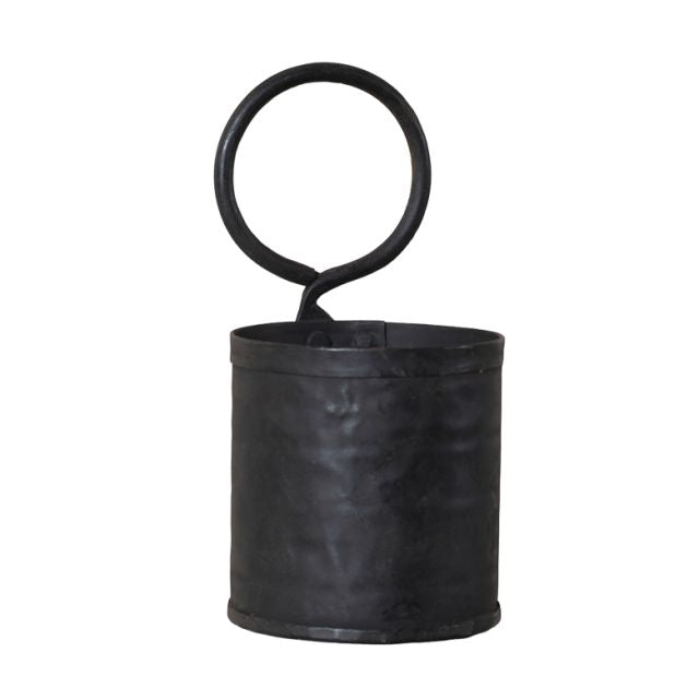 Rustic Iron Wall Hanging Pot