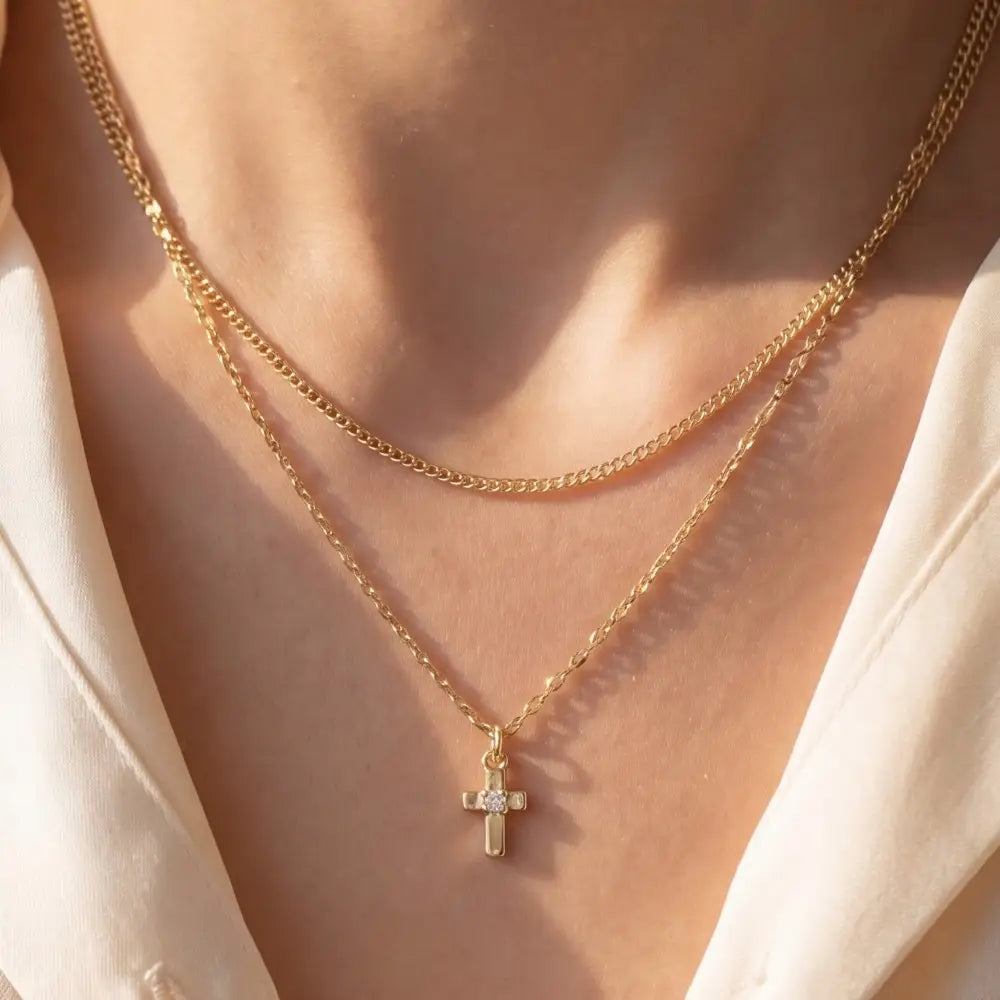 Cross Layered Necklace