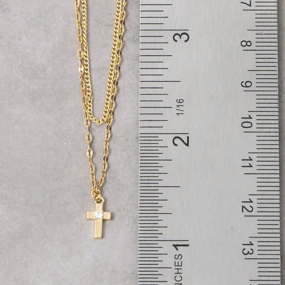 Cross Layered Necklace
