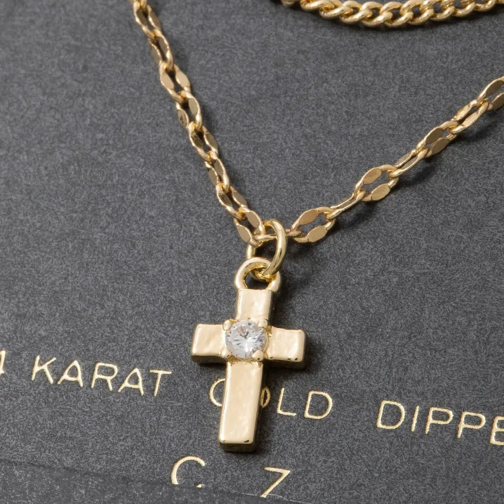 Cross Layered Necklace