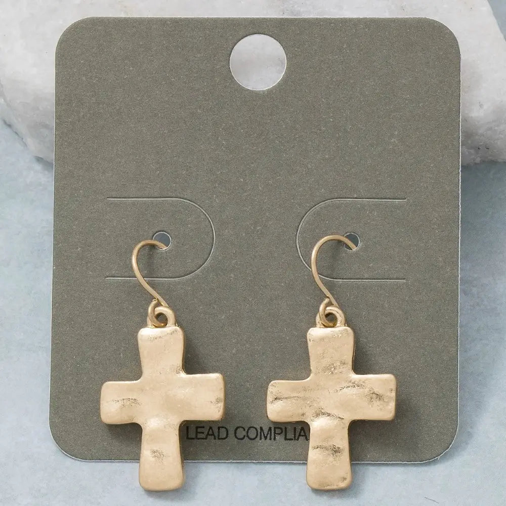 Cross Dangle Earrings