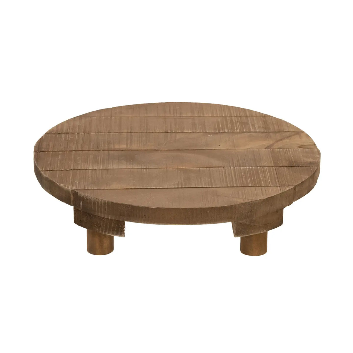 Stained Wood Round Riser