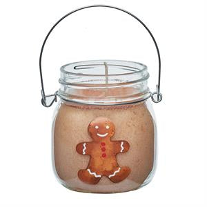 Gingerbread Man Jar Candle