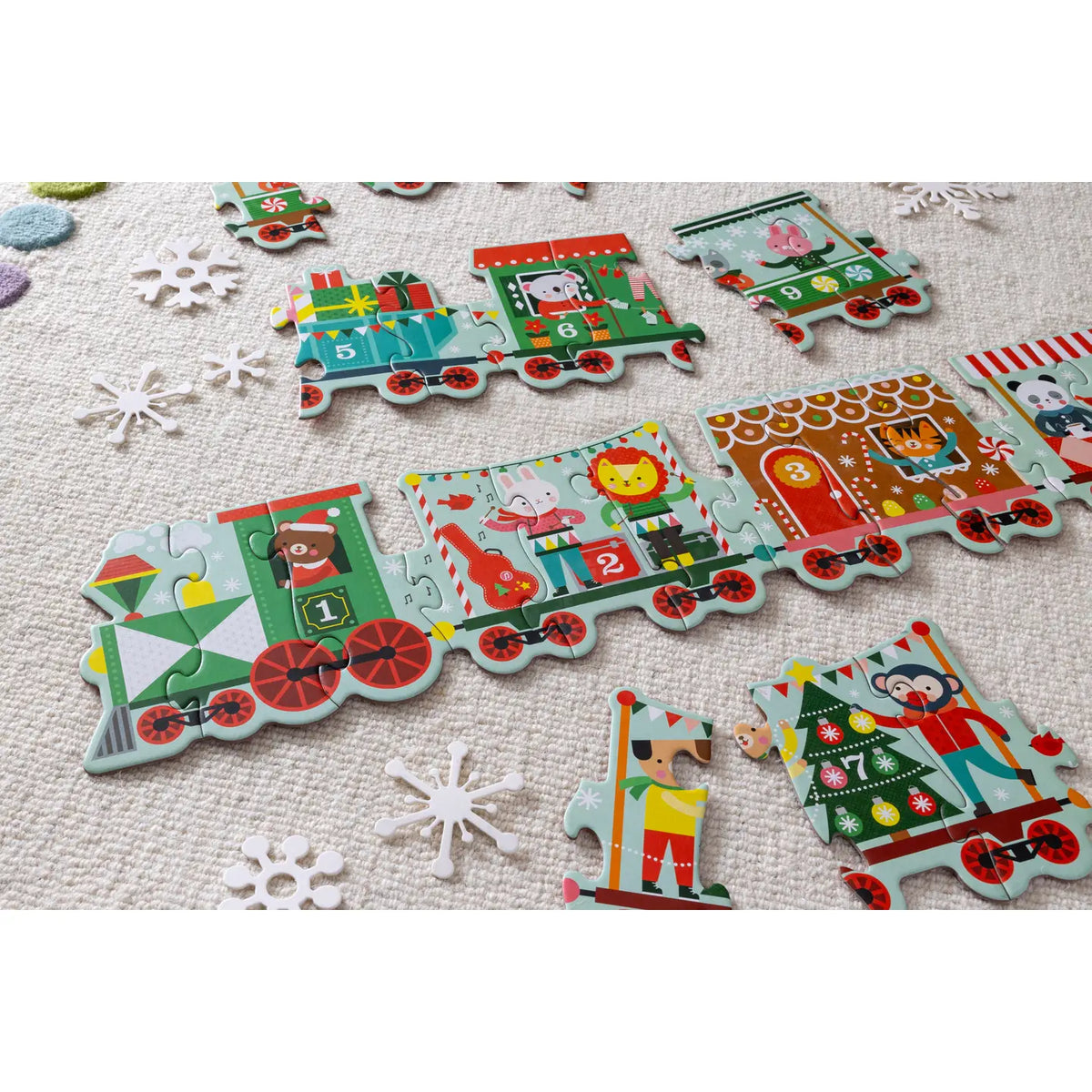 Christmas Train Shaped Floor Puzzle