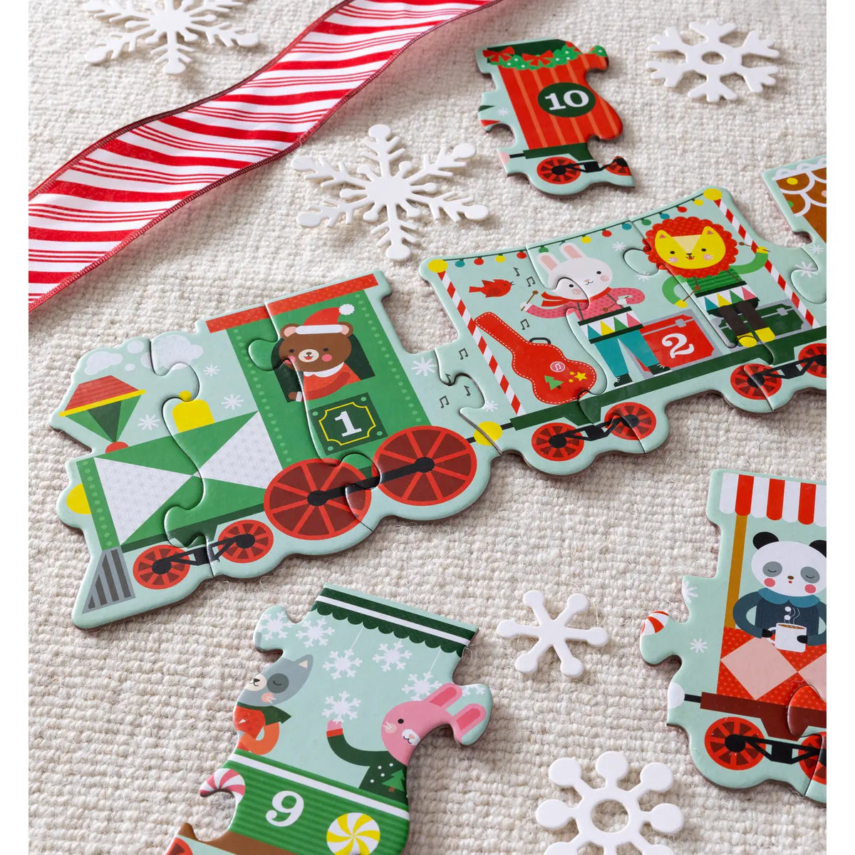 Christmas Train Shaped Floor Puzzle