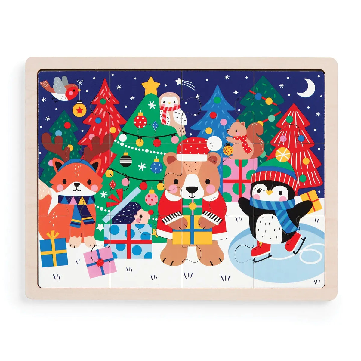 Festive Friends Wooden Tray Puzzle