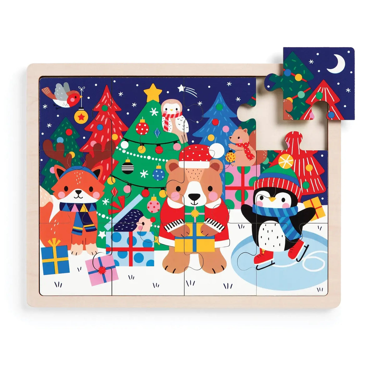 Festive Friends Wooden Tray Puzzle
