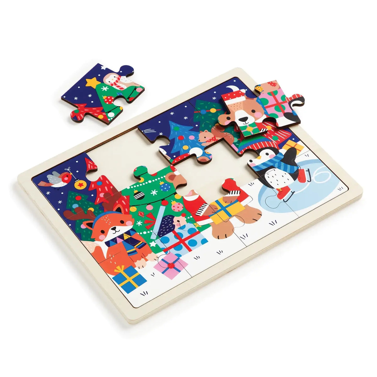 Festive Friends Wooden Tray Puzzle