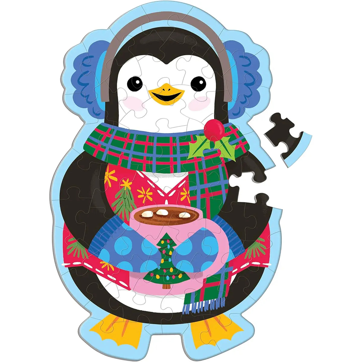 Hot Cocoa Penguin Scratch and Sniff Shaped Puzzle