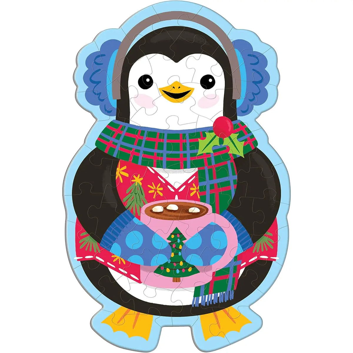 Hot Cocoa Penguin Scratch and Sniff Shaped Puzzle
