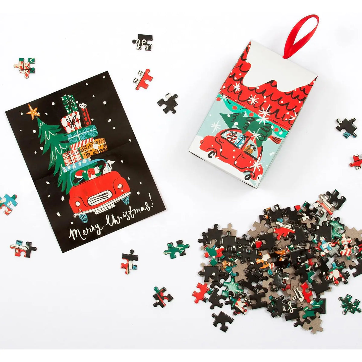 Christmas Car Puzzle Ornament