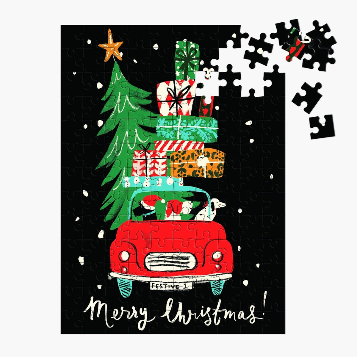 Christmas Car Puzzle Ornament