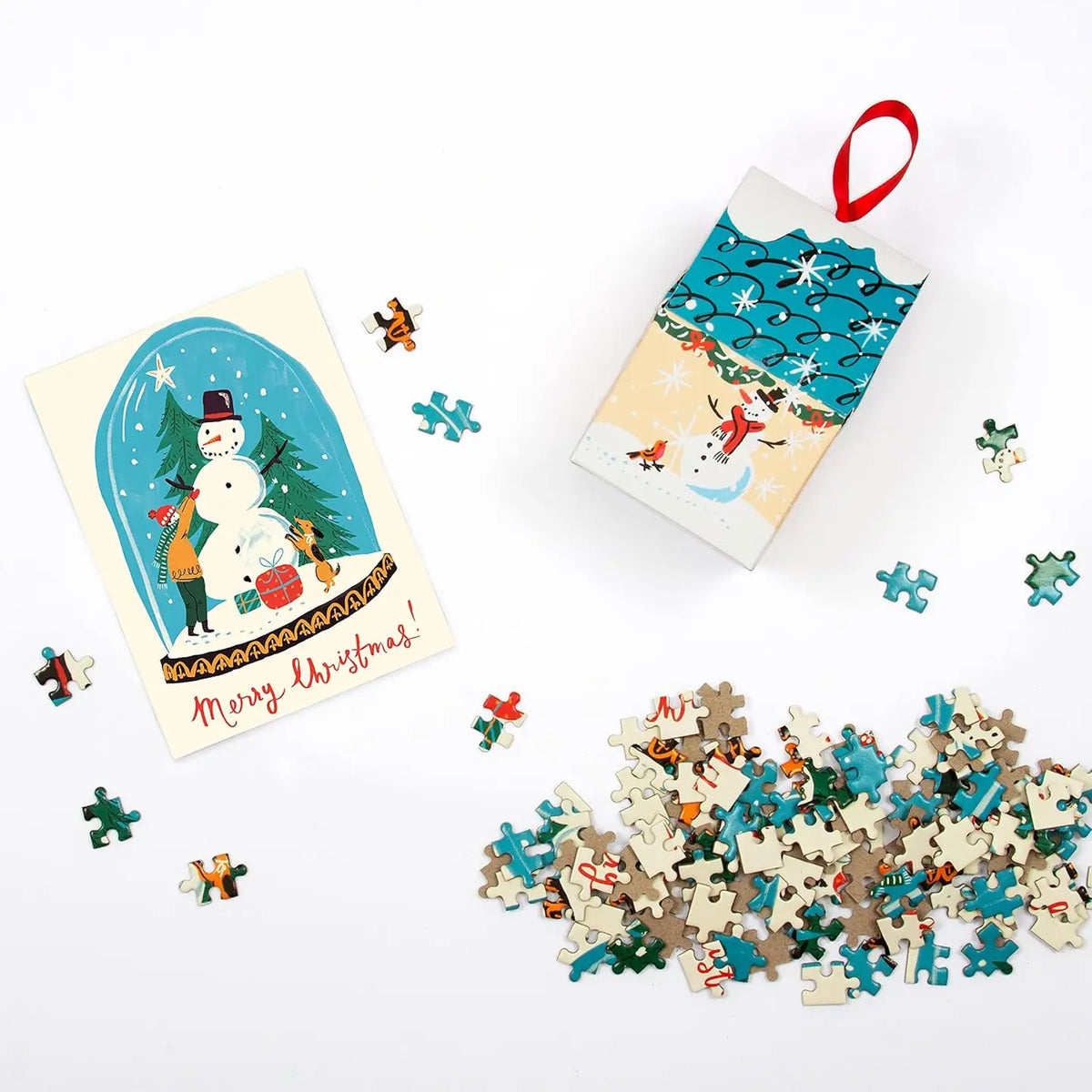 Snow Globe Puzzle Ornament