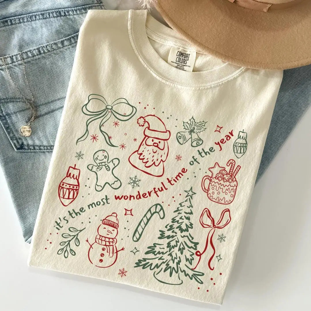 Most Wonderful Time Holiday Graphic Tee
