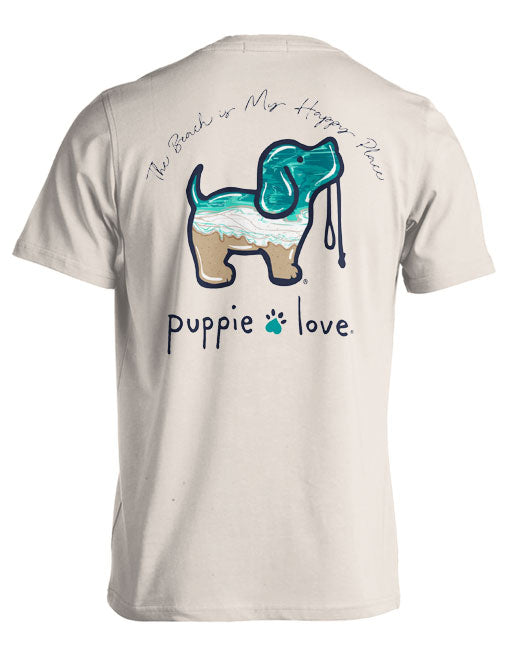 Puppie Love Beach is My Happy Place Pup Tee