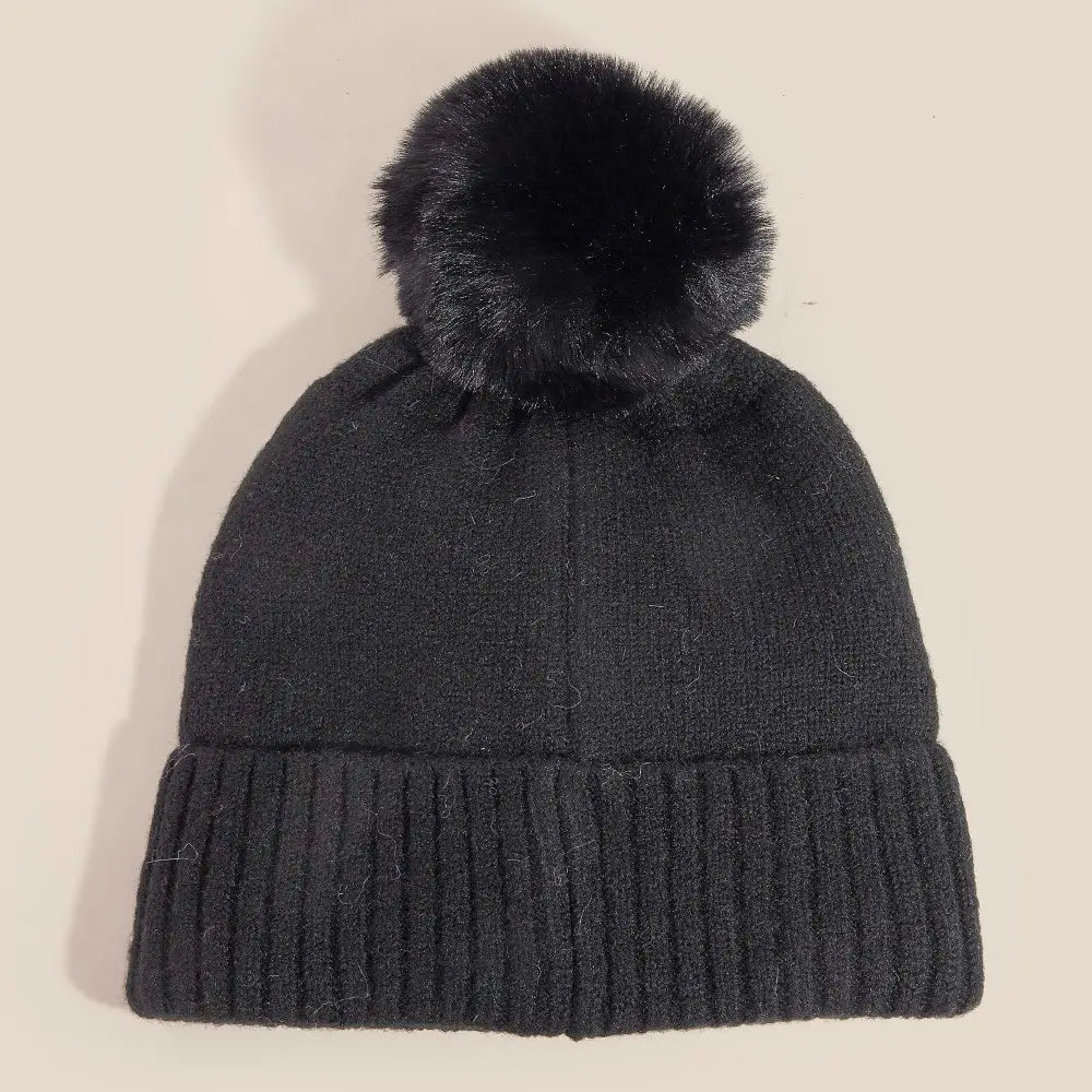 Ribbon Bow Pom Beanie - 3 Styles