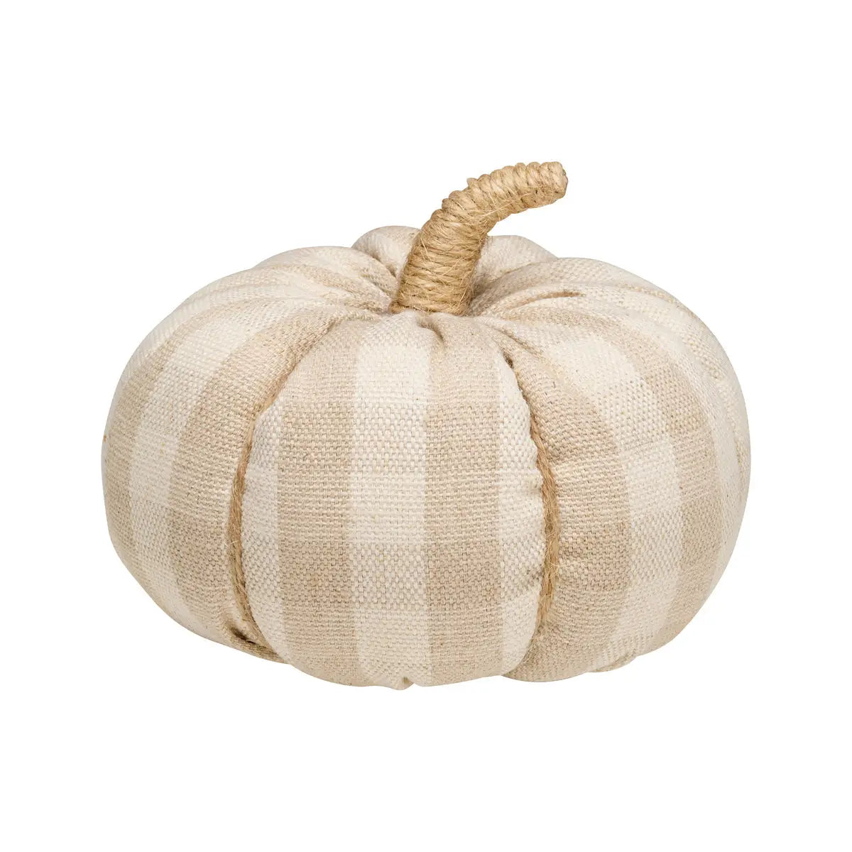 Medium Tan Check Fabric Pumpkin