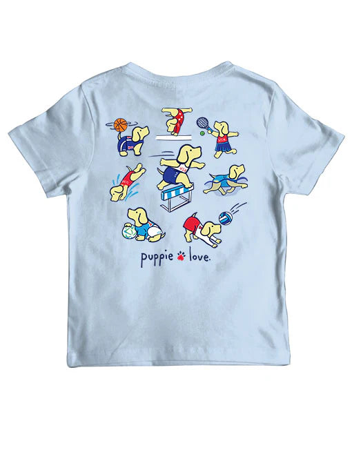 Puppie Love Youth Paris Games Pups Tee