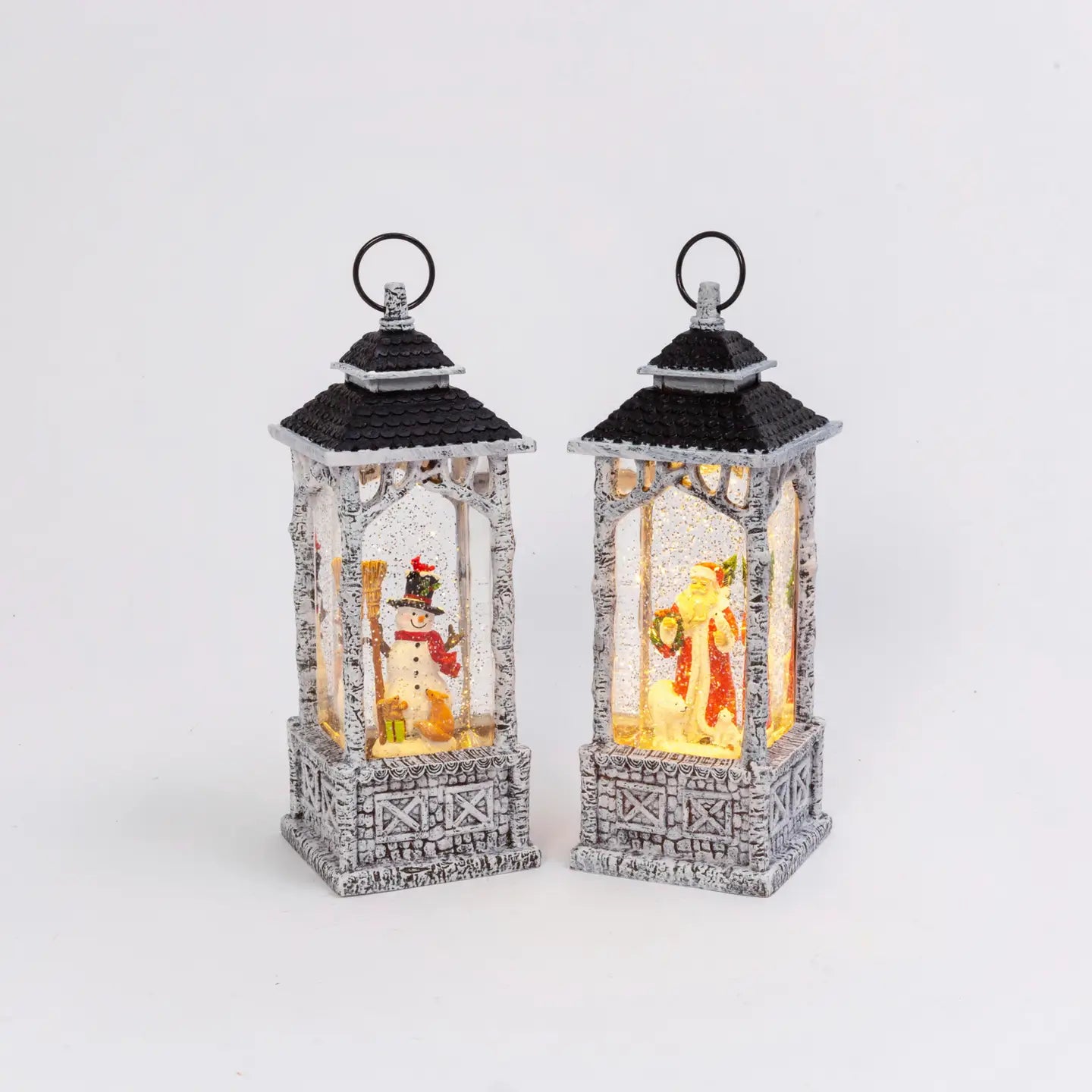 Holiday Lighted Water Globe Lantern - 2 Styles