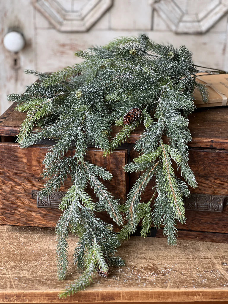 Frosted White Spruce Hanging