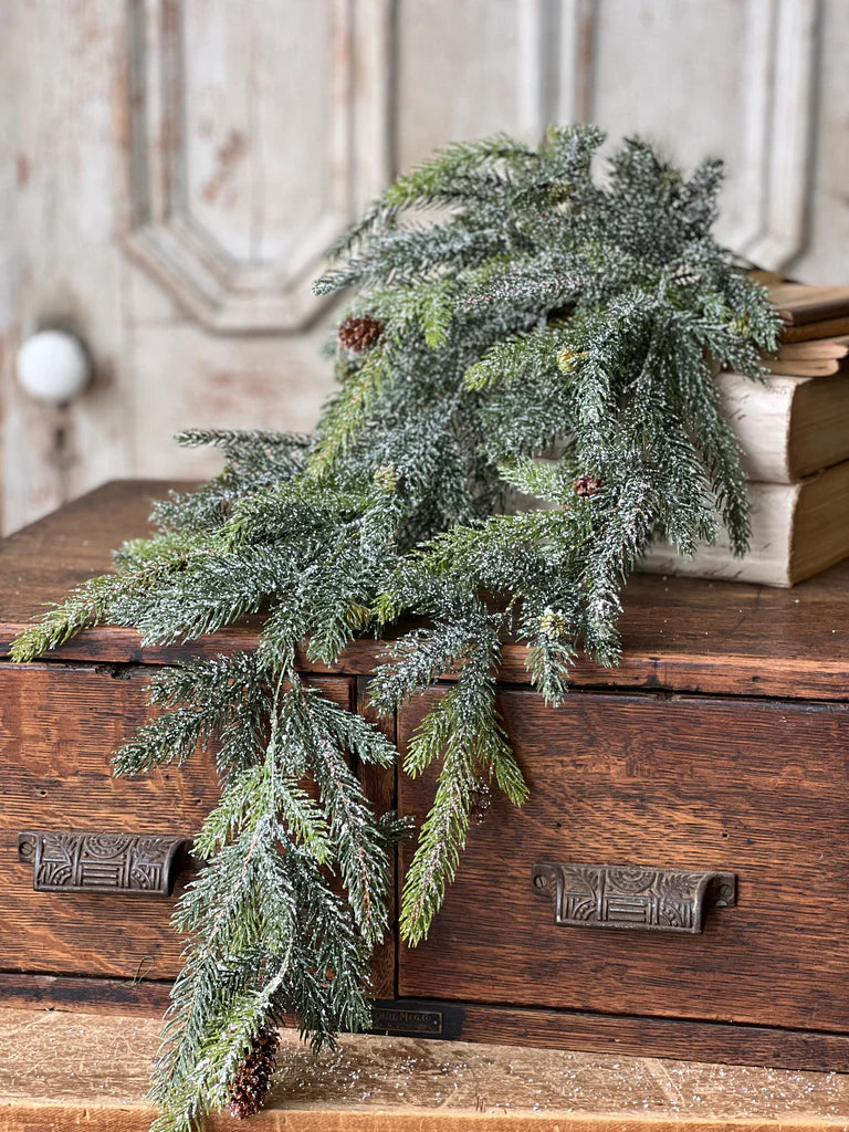 Frosted White Spruce Hanging