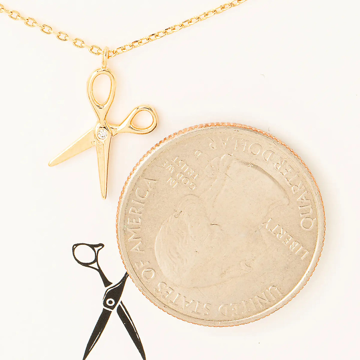 Scissors Pendant Necklace