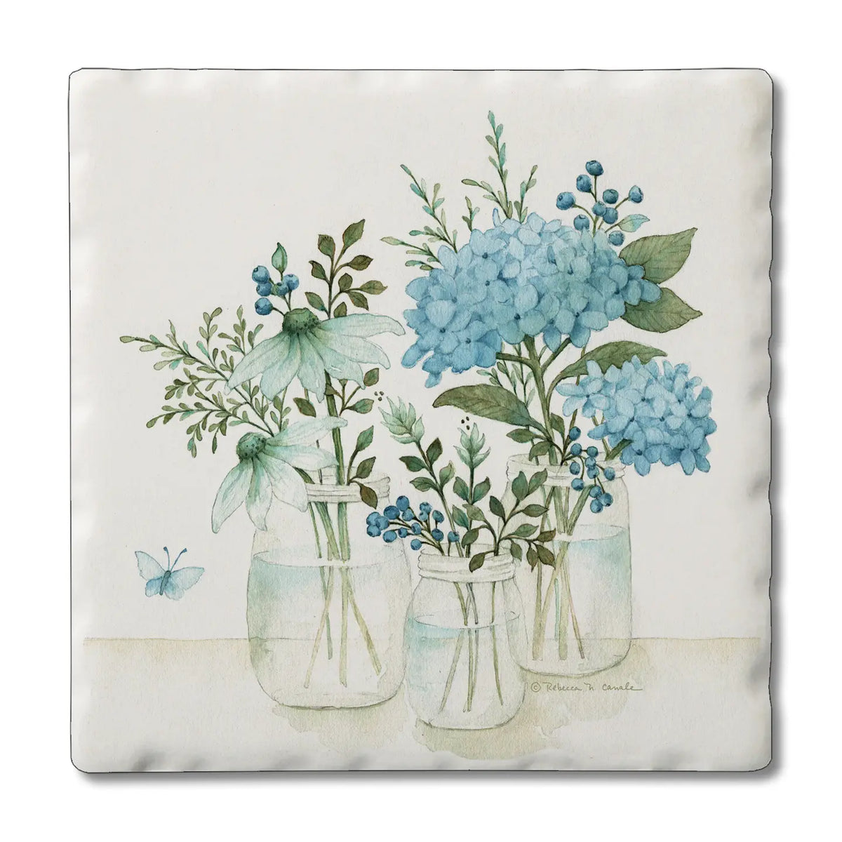 Mason Jars &amp; Flowers Coaster